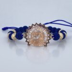 Pulsera Azul Rostro Cristo 8.55gr / Oro 18K &