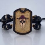 Pulsera Negra Pirata 11gr / Oro 18K &