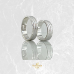 Fabricacion Bajo Pedido Anillo Argollas Linea Intermedia Matrimonio 14gr / Oro Blanco 18K - Imagen 2