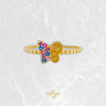Anillo Mariposa Mate 1.4gr / T7 / Oro Amarillo 18K ©