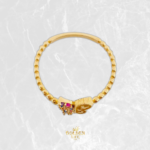 Anillo Mariposa Mate 1.4gr / T7 / Oro Amarillo 18K © - Imagen 2