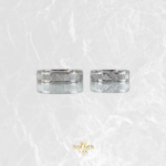 Fabricacion Bajo Pedido Anillo Argollas Enmalladas Matrimonio 13gr / Circones Blancos Oro Blanco 18K