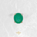 Anillo Solitario Ovalado Esmeralda 2.8gr / T6 / Oro Amarillo18K %
